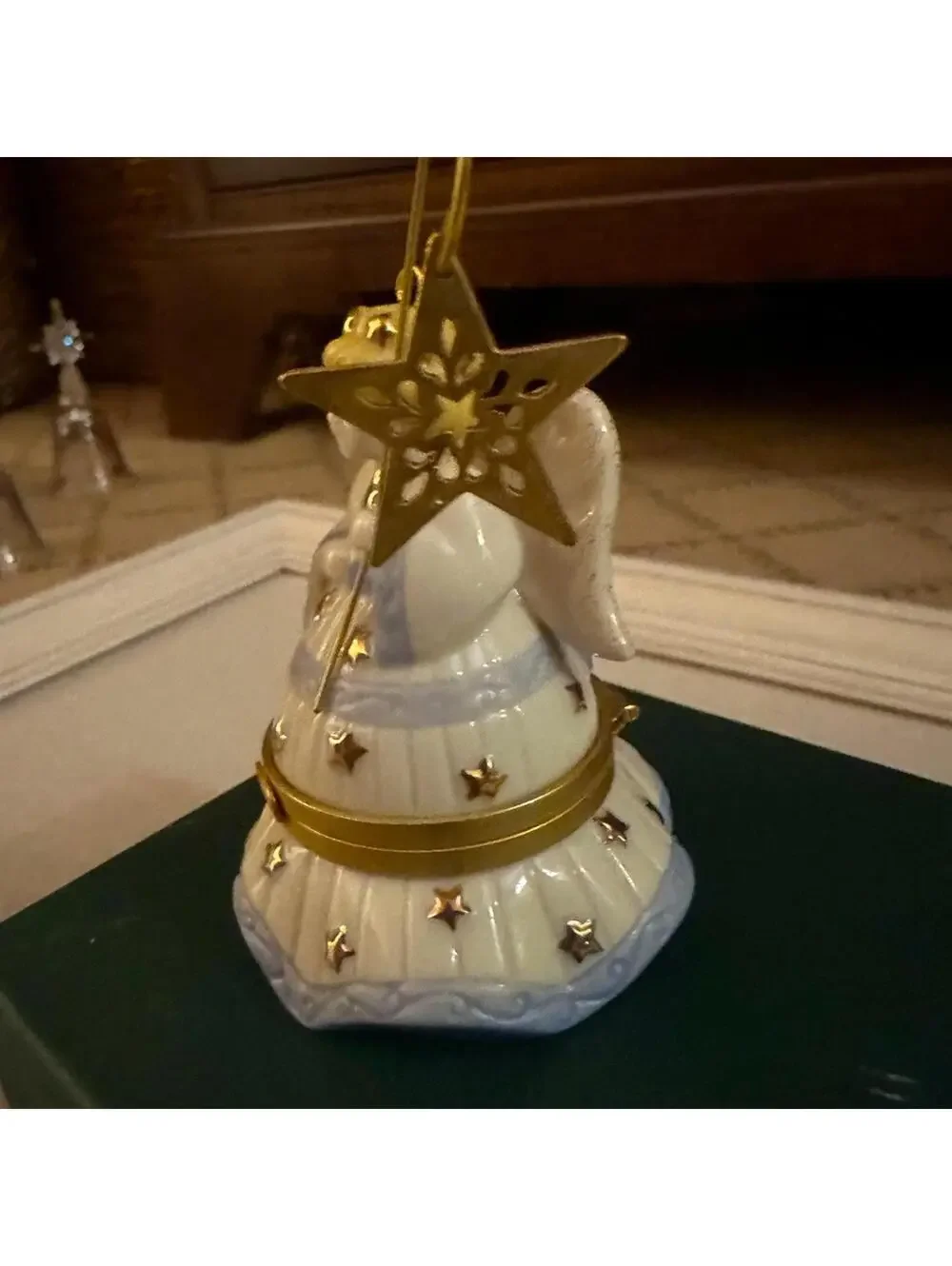 Vintage Lenox China Treasures Collection Christmas angel trinket box - NWOT